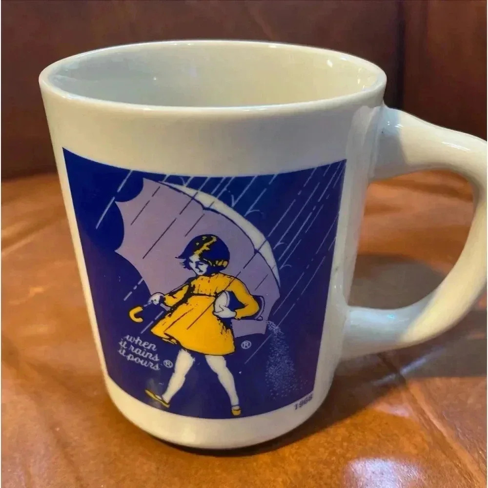 Vintage 1968 Morton Salt Logo Coffee Mug 3.5 Inch